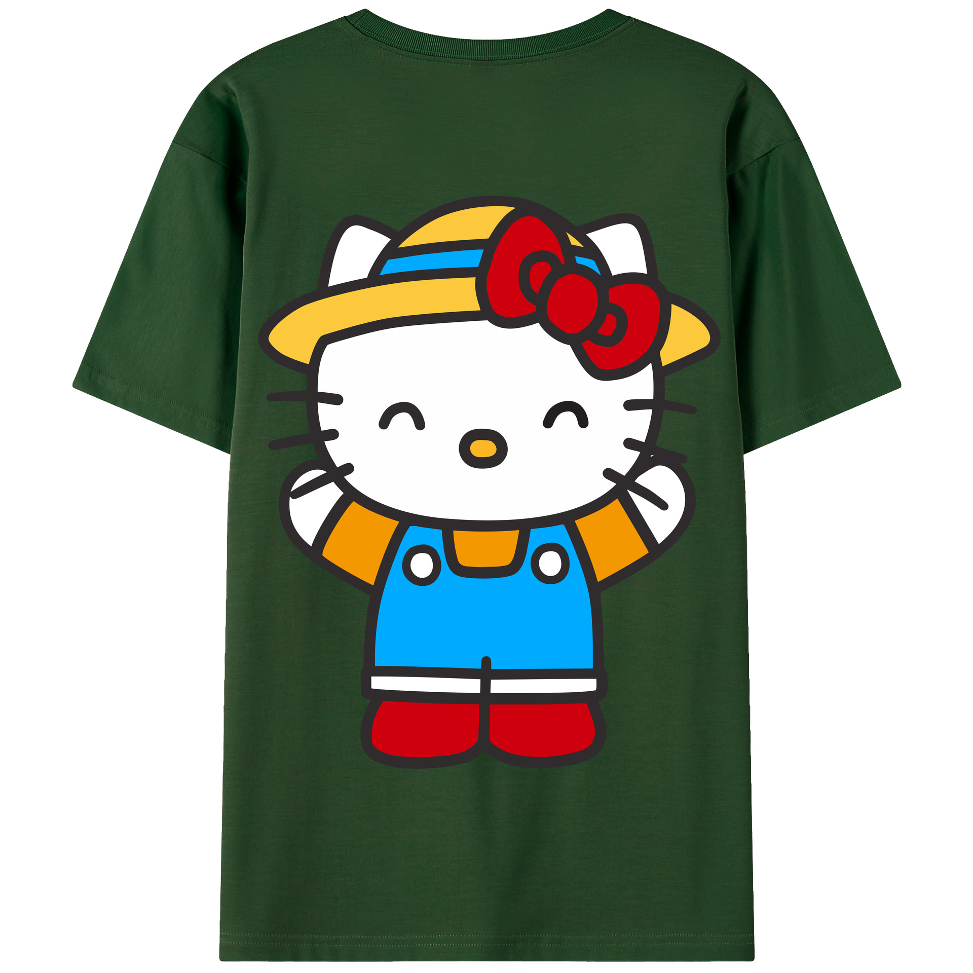 （画像用） Hello Kitty ハローキティ 綿100％半袖Tシャツ（背面プリント）